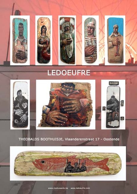 LEDOEUFRE, Expo beschilderd strandhout en Ex-Voto - Expo Bois flotté peint et Ex-Voto